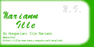 mariann ille business card